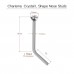 Charisma 10pcs 20G 1.8mm Colored Stainless Steel L Shaped Nose Rings Studs Nose Studs Bone Crystals Hypoallergenic Body Nose Piercings 
