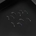 Charisma 10pcs 20G 1.8mm Colored Stainless Steel L Shaped Nose Rings Studs Nose Studs Bone Crystals Hypoallergenic Body Nose Piercings 