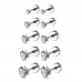 Charisma 16G 5 Pairs Steel Color Stainless Steel Cartilage Earrings Clear Cubic Zirconia Stud Screw Back Earrings For Women Piercing Helix Barbell Tragus, 3mm-7mm 
