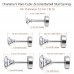Charisma 16G 5 Pairs Steel Color Stainless Steel Cartilage Earrings Clear Cubic Zirconia Stud Screw Back Earrings For Women Piercing Helix Barbell Tragus, 3mm-7mm 