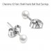 Charisma 4mm Pearl Stud Earrings Set for Girls Women Hypoallergenic Composite Faux Pearl Earrings Pack 12 Pairs 