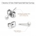 Charisma 4mm Pearl Stud Earrings Set for Girls Women Hypoallergenic Composite Faux Pearl Earrings Pack 12 Pairs 