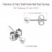 Charisma 4mm Pearl Stud Earrings Set for Girls Women Hypoallergenic Composite Faux Pearl Earrings Pack 12 Pairs 