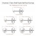 Charisma 3-7mm Pearl Stud Earrings Set for Girls Women Hypoallergenic Composite Faux Pearl Earrings Pack 5 Pairs Mixed Sizes 