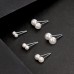 Charisma 3-7mm Pearl Stud Earrings Set for Girls Women Hypoallergenic Composite Faux Pearl Earrings Pack 5 Pairs Mixed Sizes 