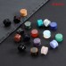 Evevil Wood Mixed Stone Plugs 18 Pairs/36 Pieces Set 9/16" 14mm Ear Plugs Ear Tunnels Ear Gauges Double Flared Ear Expander Stretcher Set