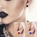 Evevil Wood Mixed Stone Plugs 18 Pairs/36 Pieces Set 2g 6mm Ear Plugs Ear Tunnels Ear Gauges Double Flared Ear Expander Stretcher Set